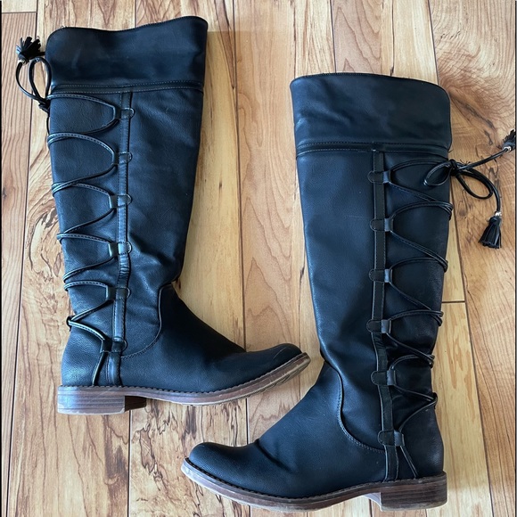 XOXO Shoes Xoxo Black Shelby Knee High Boots Poshmark